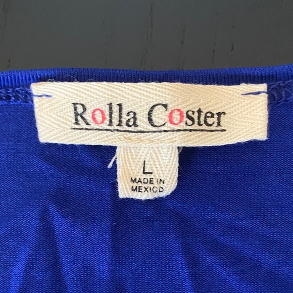 Elegant Blue V-Neck Dress - Picture 5 of 7